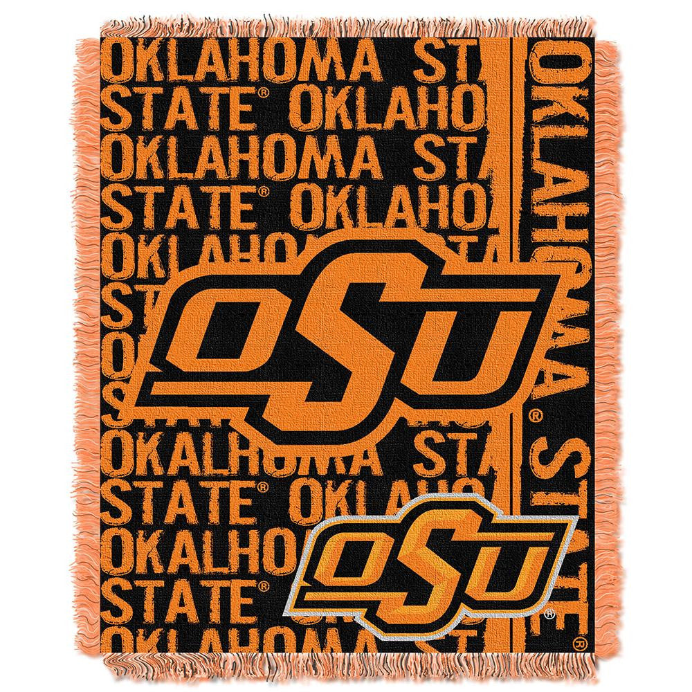 Oklahoma State Cowboys Ncaa Triple Woven Jacquard Throw (double Play) (48"x60")