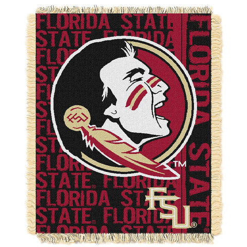 Florida State Seminoles Ncaa Triple Woven Jacquard Throw (double Play Series) (48"x60")