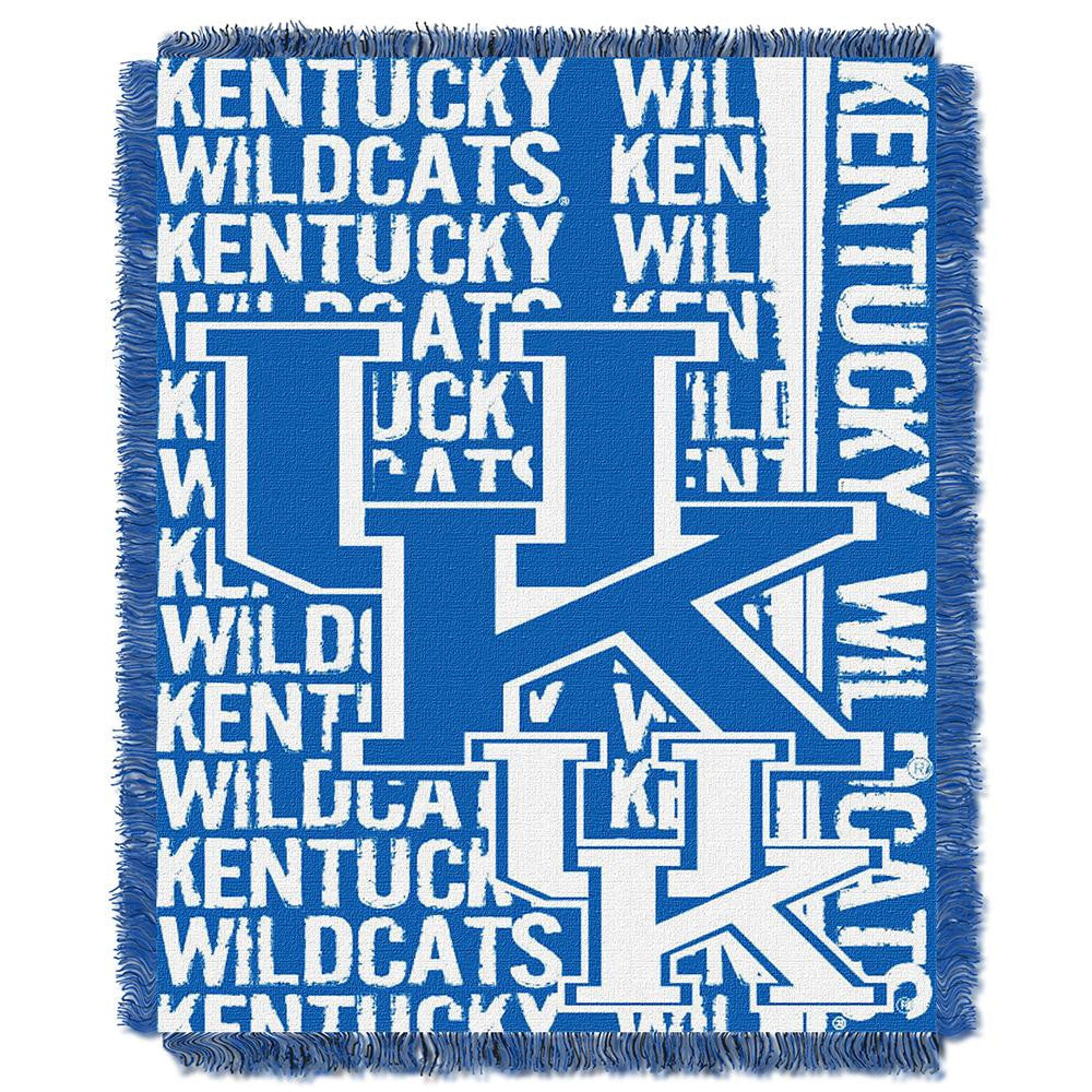 Kentucky Wildcats Ncaa Triple Woven Jacquard Throw (double Play Series) (48"x60")