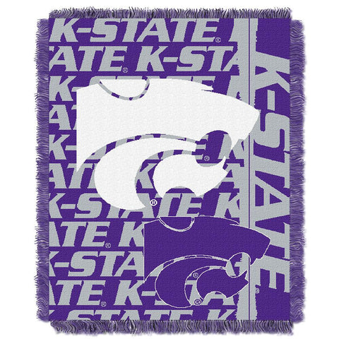 Kansas State Wildcats Ncaa Triple Woven Jacquard Throw (double Play Series) (48"x60")