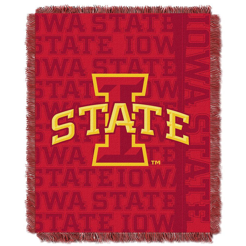 Iowa State Cyclones Ncaa Triple Woven Jacquard Throw (double Play Series) (48"x60")