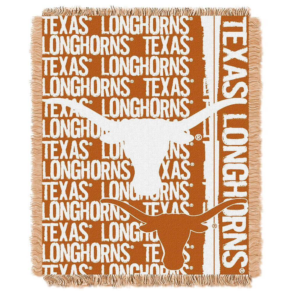 Texas Longhorns Ncaa Triple Woven Jacquard Throw (double Play Series) (48"x60")