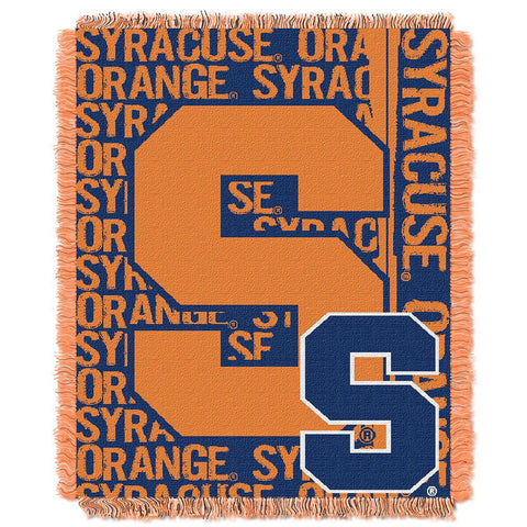 Syracuse Orangemen Ncaa Triple Woven Jacquard Throw (double Play Series) (48"x60")