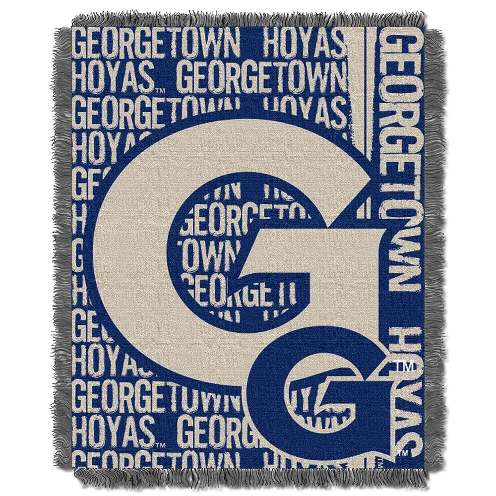 Georgetown Hoyas Ncaa Triple Woven Jacquard Throw (double Play Series) (48"x60")