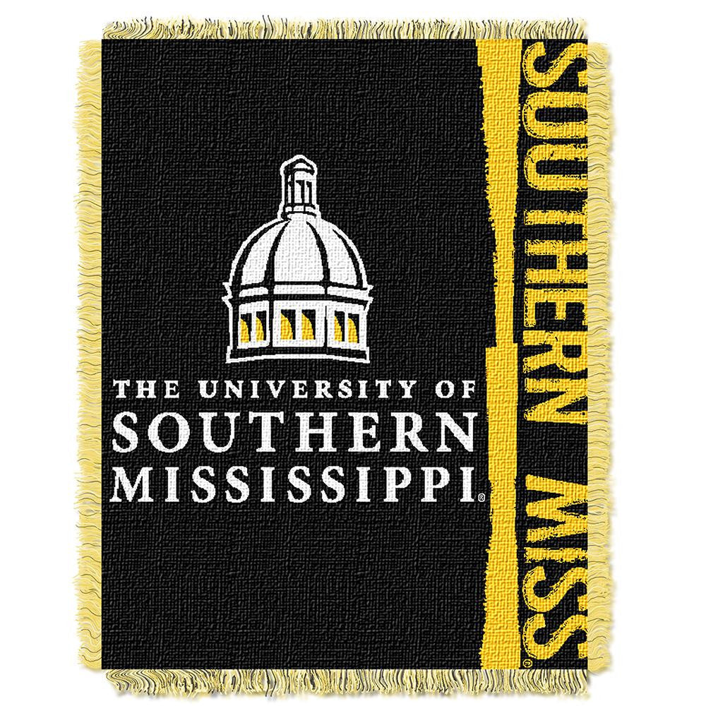 Southern Mississippi Eagles Ncaa Triple Woven Jacquard Throw (double Play Series) (48"x60")