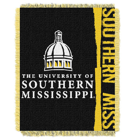 Southern Mississippi Eagles Ncaa Triple Woven Jacquard Throw (double Play Series) (48"x60")