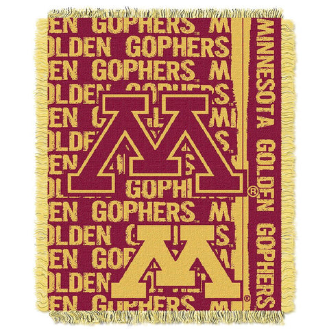 Minnesota Golden Gophers Ncaa Triple Woven Jacquard Throw (double Play Series) (48"x60")