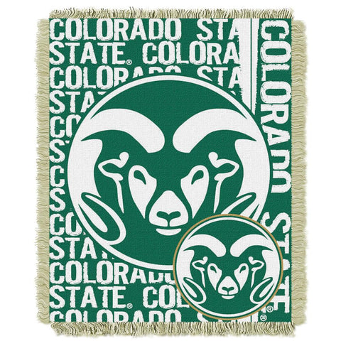 Colorado State Rams Ncaa Triple Woven Jacquard Throw (double Play Series) (48"x60")