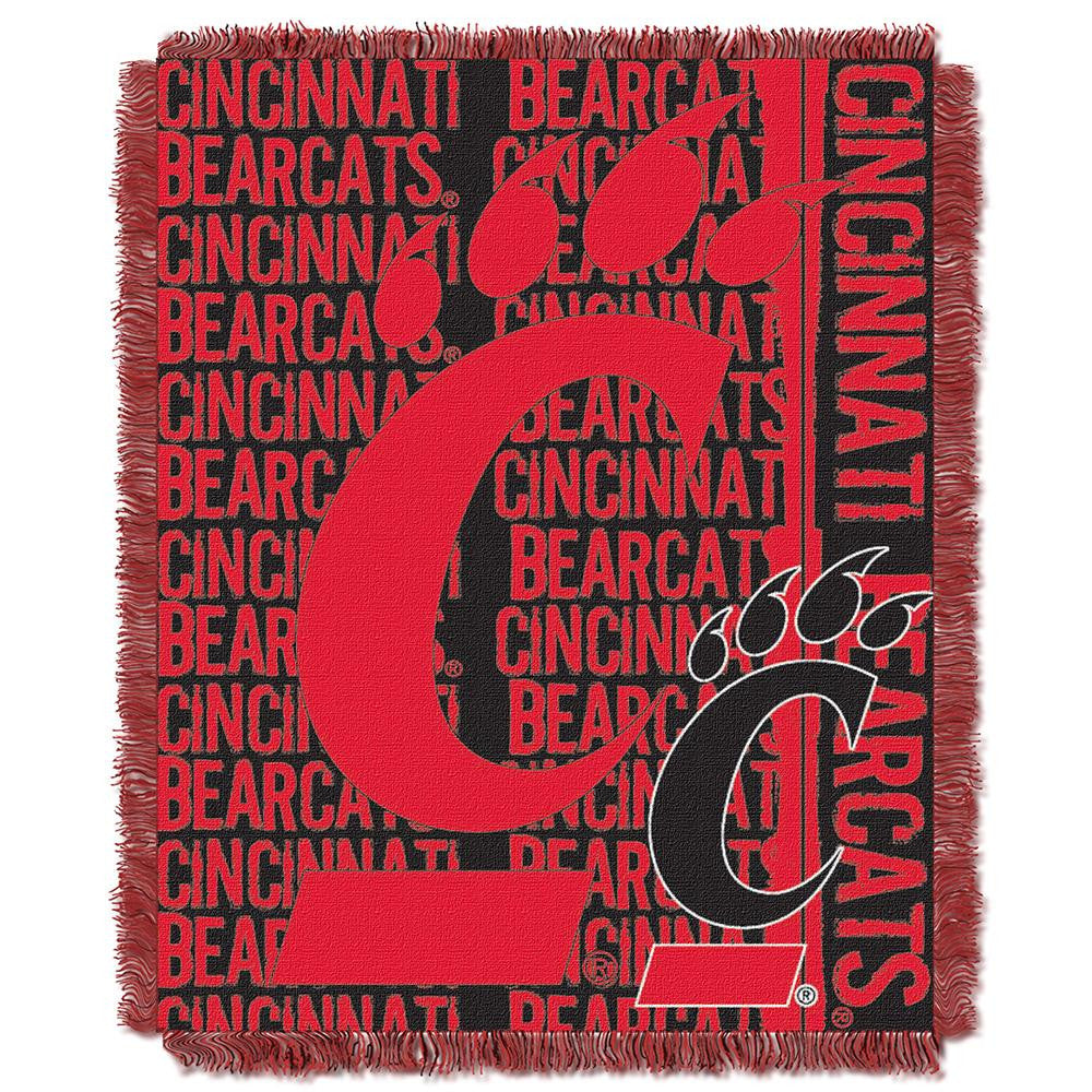 Cincinnati Bearcats Ncaa Triple Woven Jacquard Throw (double Play Series) (48"x60")