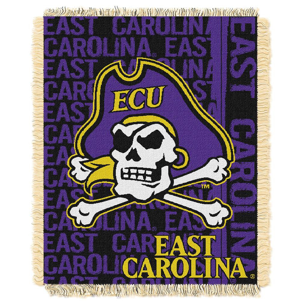 East Carolina Pirates Ncaa Triple Woven Jacquard Throw (double Play Series) (48"x60")