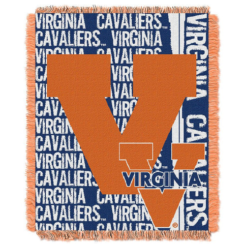 Virginia Cavaliers Ncaa Triple Woven Jacquard Throw (double Play Series) (48"x60")