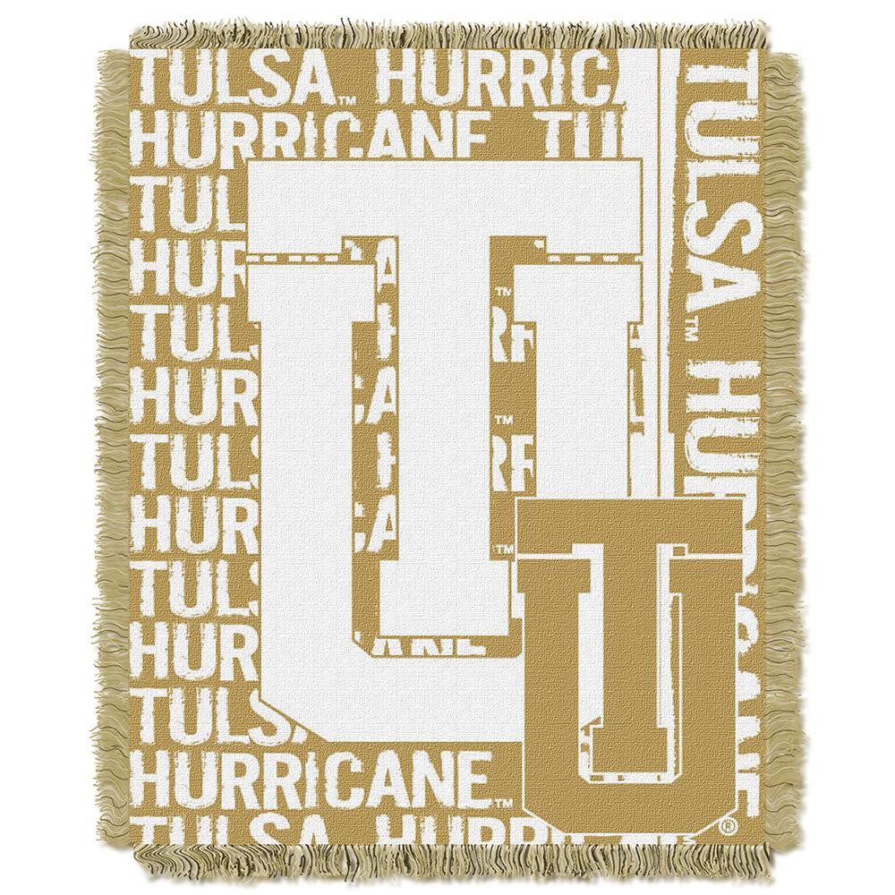 Tulsa Golden Hurricane Ncaa Triple Woven Jacquard Throw (double Play Series) (48"x60")