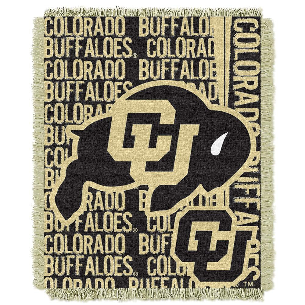 Colorado Golden Buffaloes Ncaa Triple Woven Jacquard Throw (double Play Series) (48"x60")