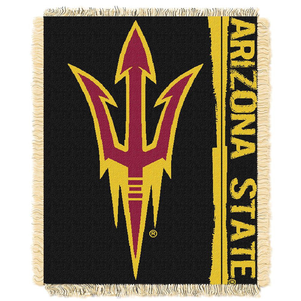 Arizona State Sun Devils Ncaa Triple Woven Jacquard Throw (double Play Series) (48"x60")