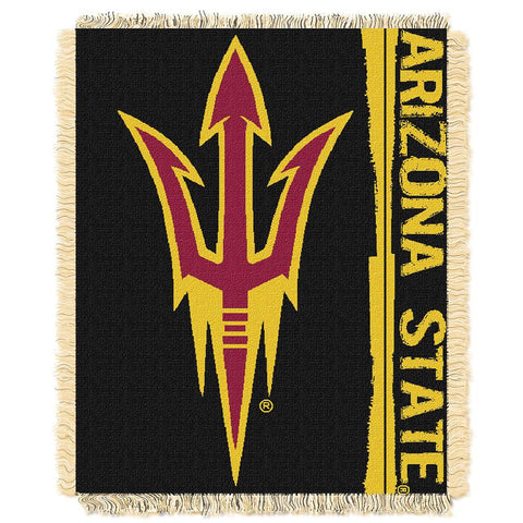 Arizona State Sun Devils Ncaa Triple Woven Jacquard Throw (double Play Series) (48"x60")