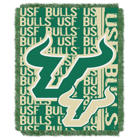 South Florida Bulls Ncaa Triple Woven Jacquard Throw (double Play Series) (48"x60")