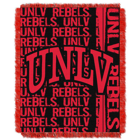 Unlv Runnin Rebels Ncaa Triple Woven Jacquard Throw (double Play Series) (48"x60")