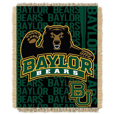 Baylor Bears Ncaa Triple Woven Jacquard Throw (double Play Series) (48"x60")