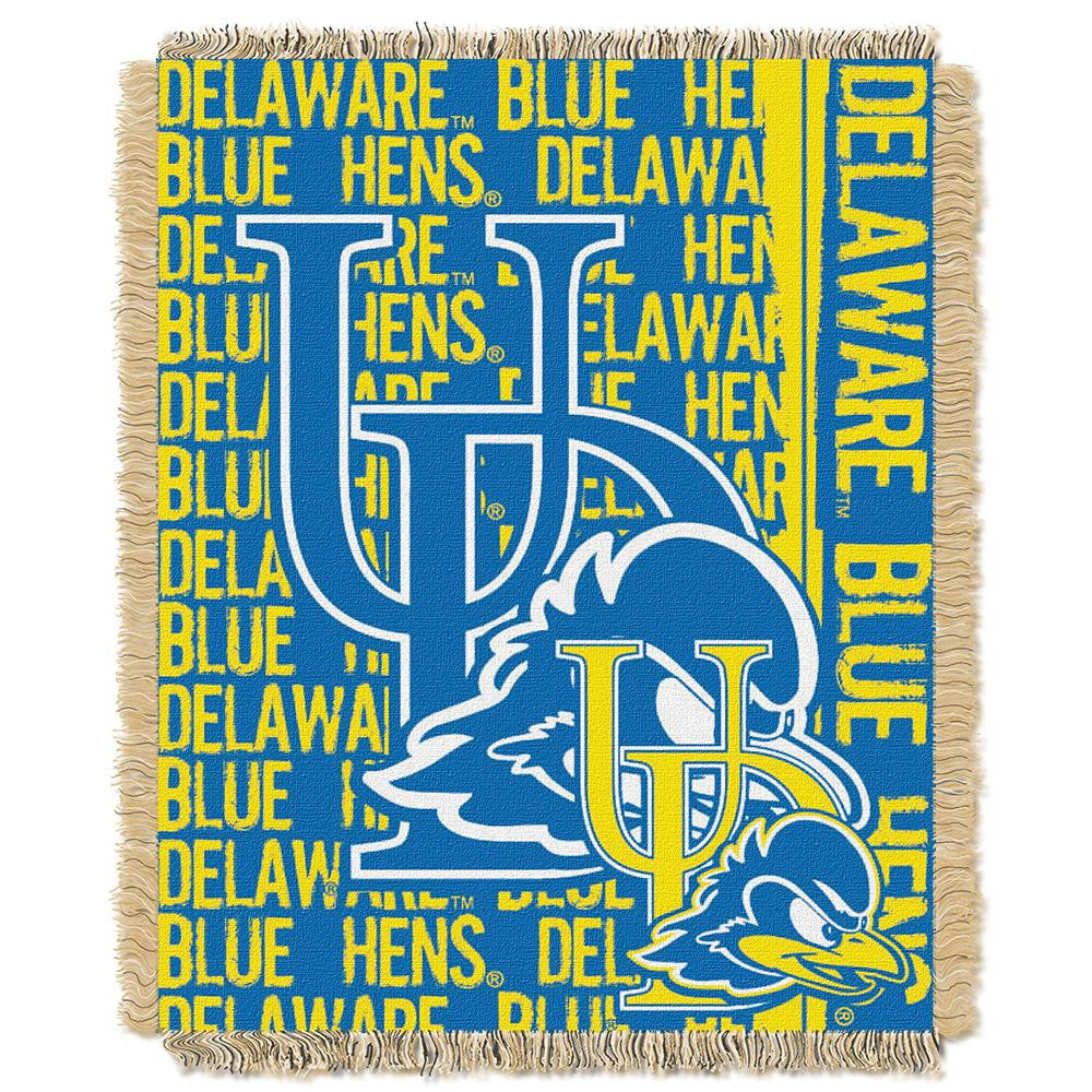 Delaware Fightin Blue Hens Ncaa Triple Woven Jacquard Throw (double Play Series) (48"x60")