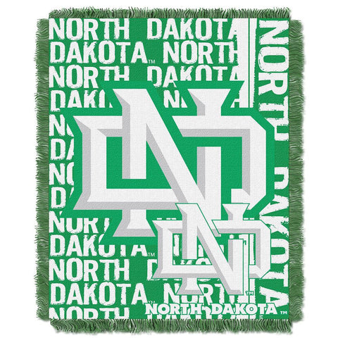 North Dakota Fighting Sioux Ncaa Triple Woven Jacquard Throw (double Play Series) (48"x60")