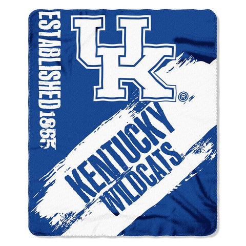 Kentucky Wildcats Ncaa Light Weight Fleace Blanket (paint Series) (50inx60in)