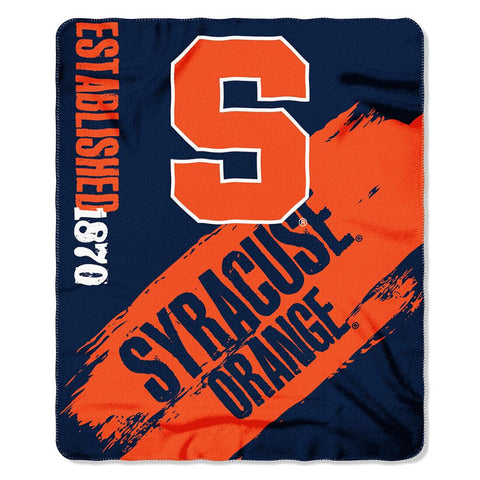 Syracuse Orangemen Ncaa Light Weight Fleece Blanket (painted Series) (50inx60in)