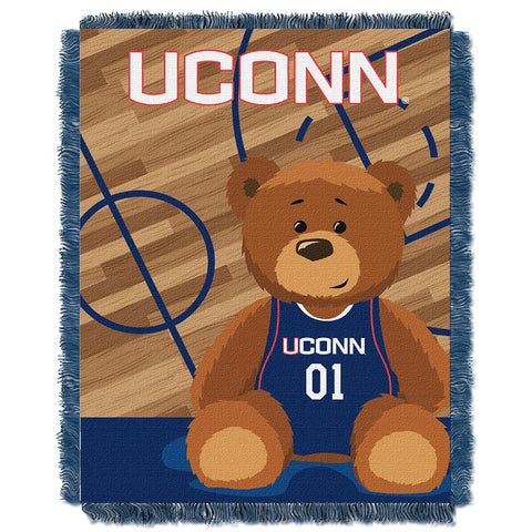 Connecticut Huskies Ncaa Triple Woven Jacquard Throw (fullback Baby Series) (36"x48")