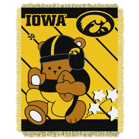 Iowa Hawkeyes Ncaa Triple Woven Jacquard Throw (fullback Baby Series) (36"x48")