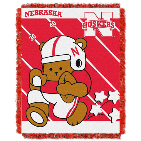 Nebraska Cornhuskers Ncaa Triple Woven Jacquard Throw (fullback Baby Series) (36"x48")