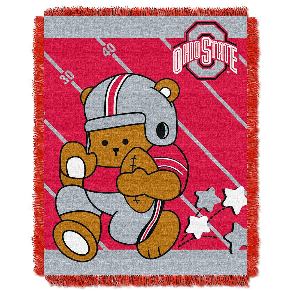 Ohio State Buckeyes Ncaa Triple Woven Jacquard Throw (fullback Baby Series) (36"x48")