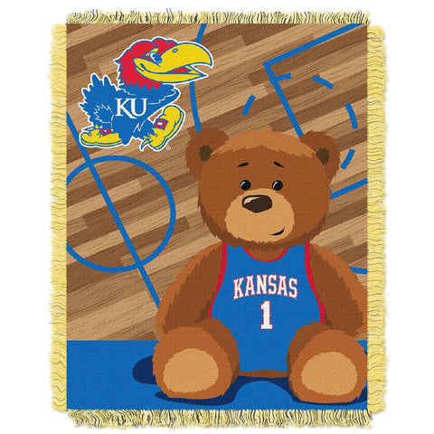 Kansas Jayhawks Ncaa Triple Woven Jacquard Throw (fullback Baby Series) (36"x48")