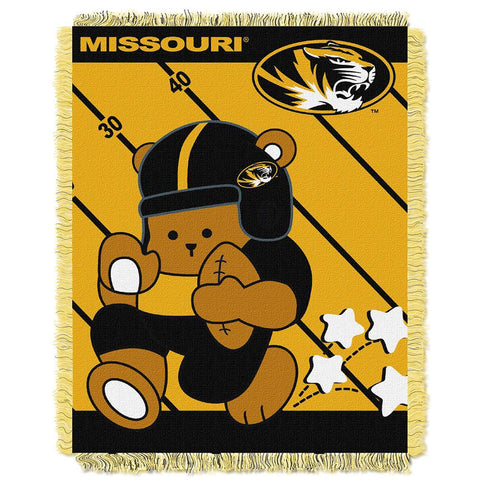 Missouri Tigers Ncaa Triple Woven Jacquard Throw (fullback Baby Series) (36"x48")