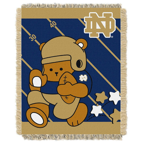 Notre Dame Fighting Irish Ncaa Triple Woven Jacquard Throw (fullback Baby Series) (36"x48")