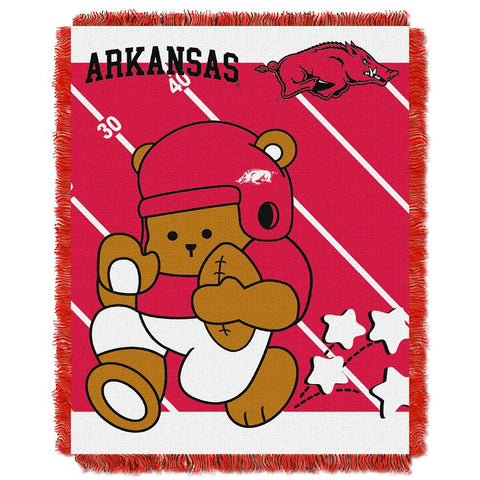 Arkansas Razorbacks Ncaa Triple Woven Jacquard Throw (fullback Baby Series) (36"x48")