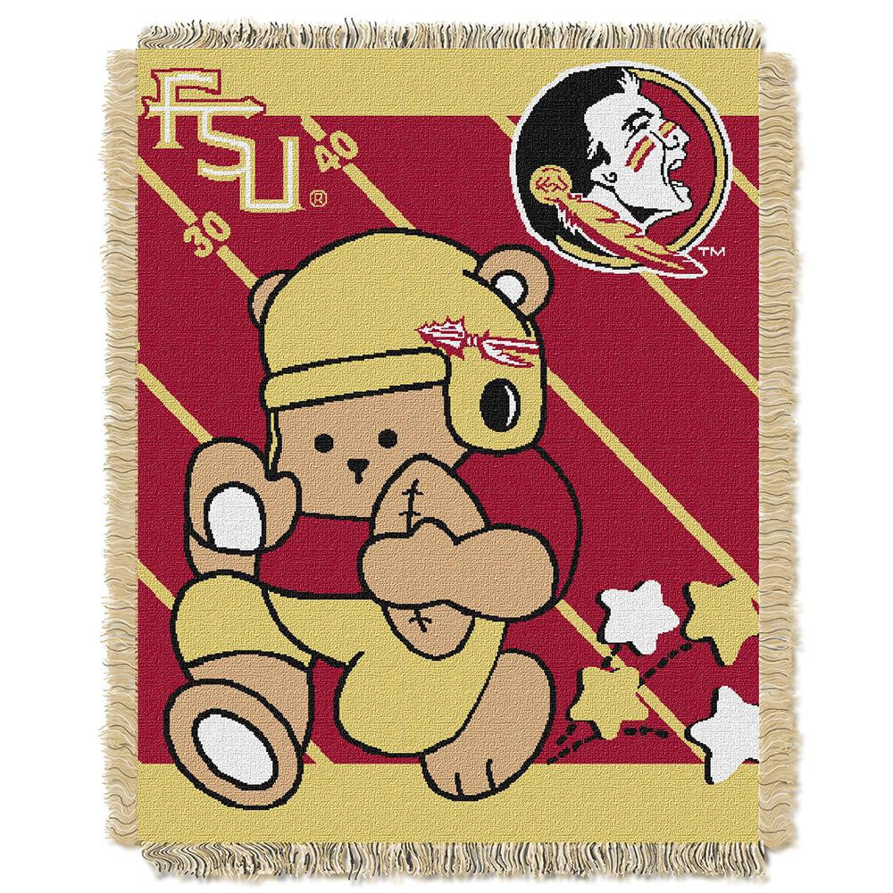 Florida State Seminoles Ncaa Triple Woven Jacquard Throw (fullback Baby Series) (36"x48")