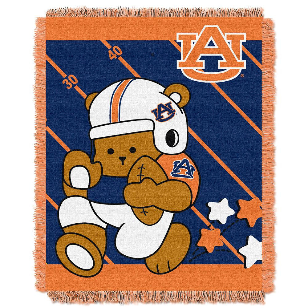 Auburn Tigers Ncaa Triple Woven Jacquard Throw (fullback Baby Series) (36"x48")