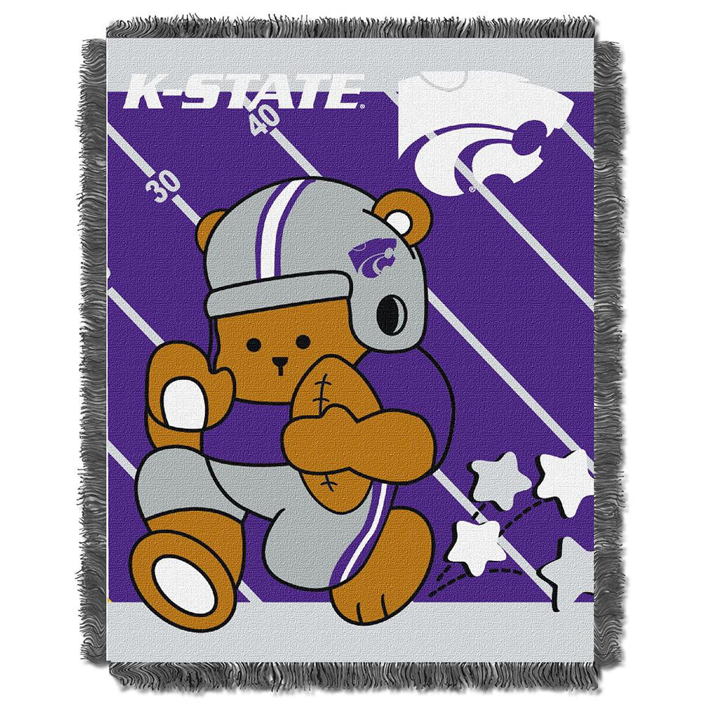 Kansas State Wildcats Ncaa Triple Woven Jacquard Throw (fullback Baby Series) (36"x48")