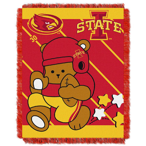 Iowa State Cyclones Ncaa Triple Woven Jacquard Throw (fullback Baby Series) (36"x48")