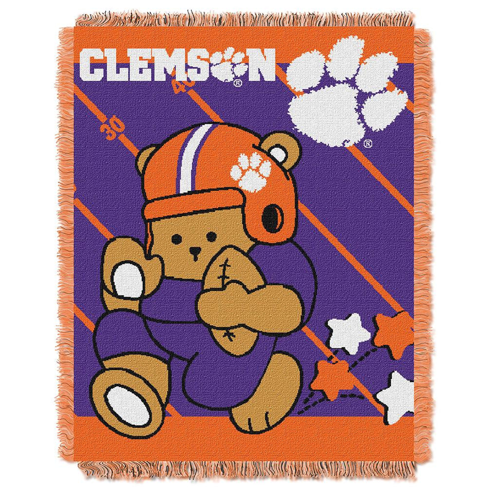 Clemson Tigers Ncaa Triple Woven Jacquard Throw (fullback Baby Series) (36"x48")