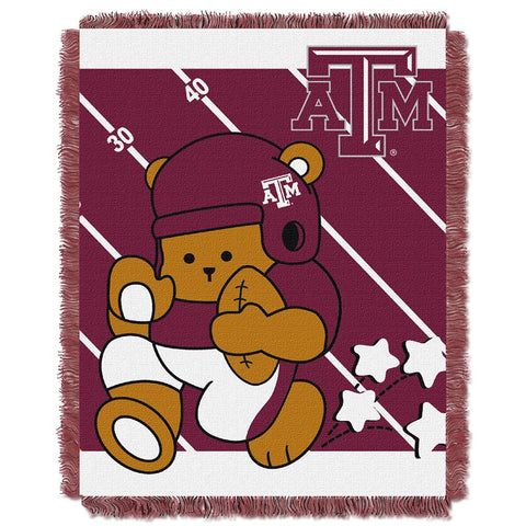 Texas A&m Aggies Ncaa Triple Woven Jacquard Throw (fullback Baby Series) (36"x48")