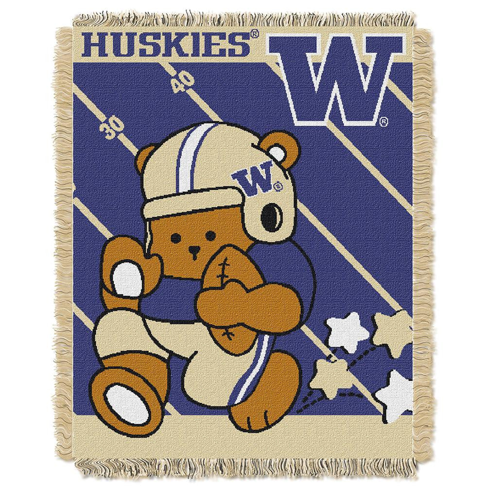 Washington Huskies Ncaa Triple Woven Jacquard Throw (fullback Baby Series) (36"x48")