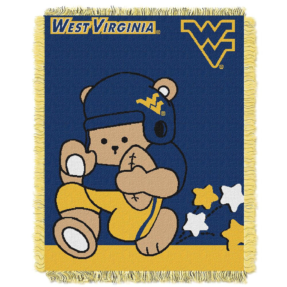 West Virginia Mountaineers Ncaa Triple Woven Jacquard Throw (fullback Baby Series) (36"x48")