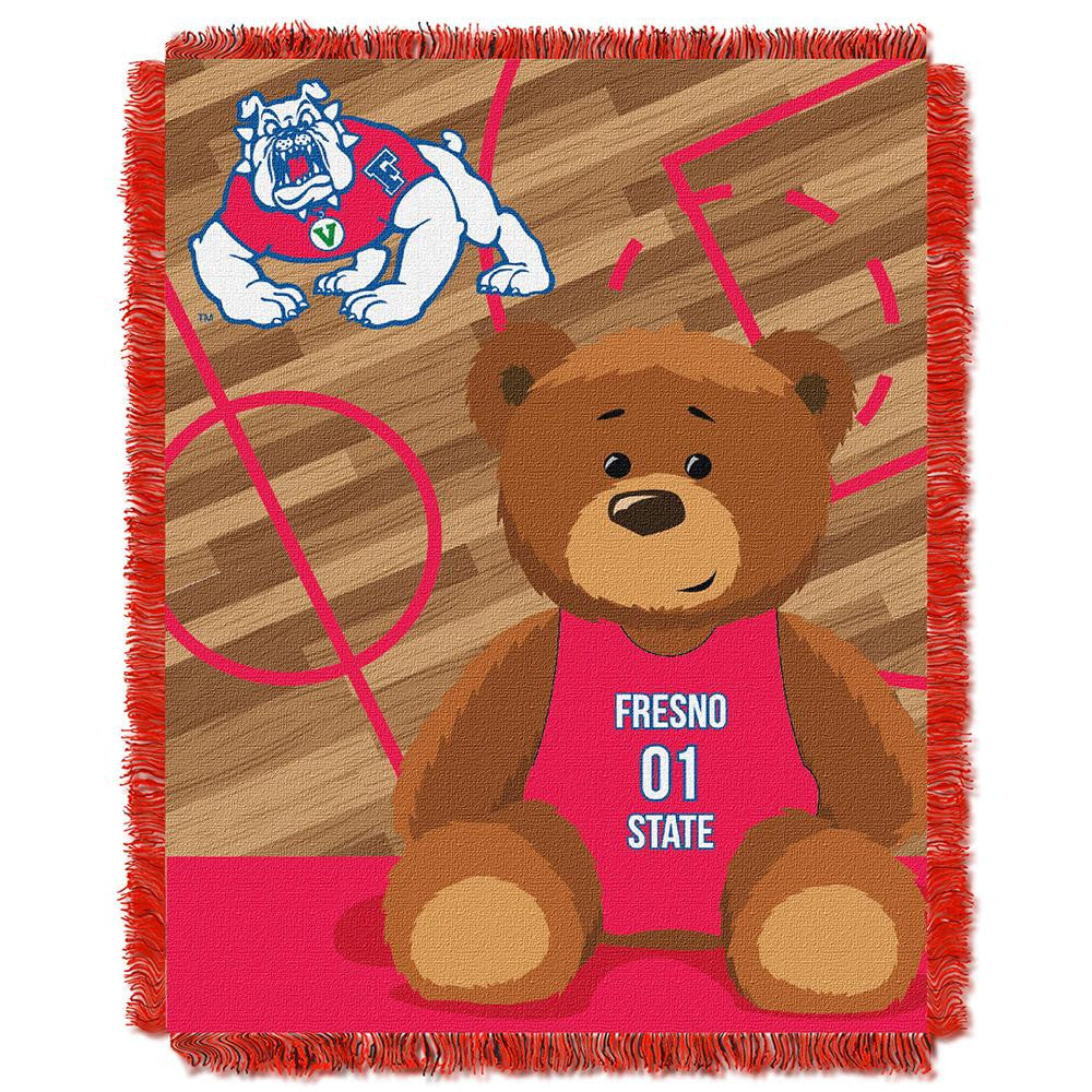 Fresno State Bulldogs Ncaa Triple Woven Jacquard Throw (fullback Baby Series) (36"x48")