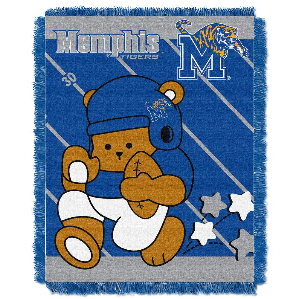 Memphis Tigers Ncaa Triple Woven Jacquard Throw (fullback Baby Series) (36"x48")