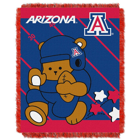 Arizona Wildcats Ncaa Triple Woven Jacquard Throw (fullback Baby Series) (36"x48")