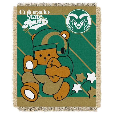 Colorado State Rams Ncaa Triple Woven Jacquard Throw (fullback Baby Series) (36"x48")