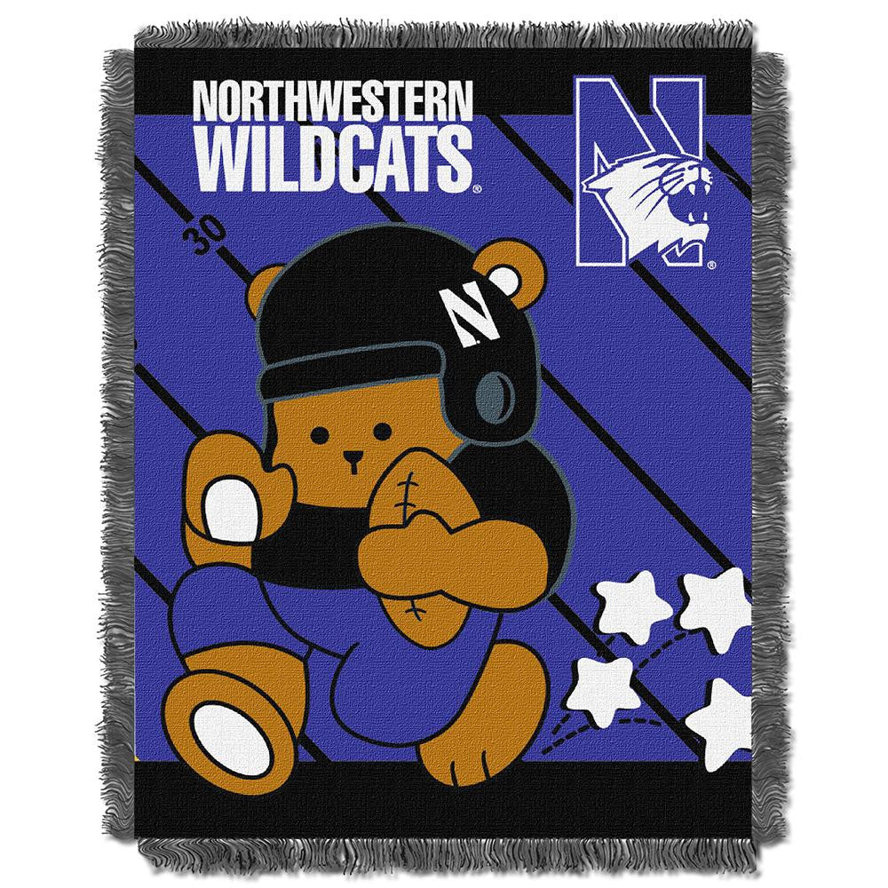 Northwestern Wildcats Ncaa Triple Woven Jacquard Throw (fullback Baby Series) (36"x48")