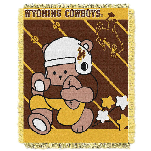 Wyoming Cowboys Ncaa Triple Woven Jacquard Throw (fullback Baby Series) (36"x48")