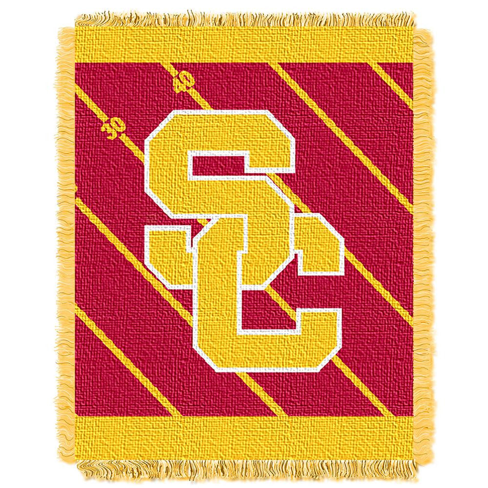 Usc Trojans Ncaa Triple Woven Jacquard Throw (fullback Baby Series) (36"x48")