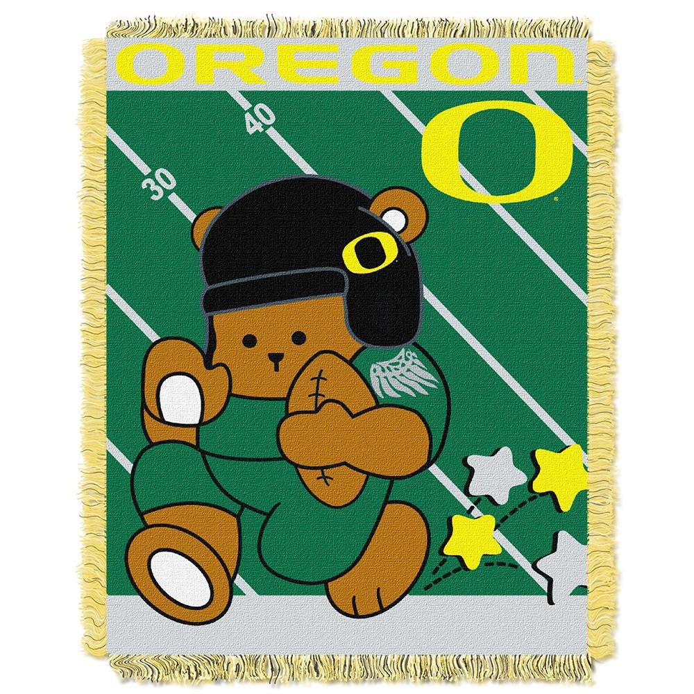 Oregon Ducks Ncaa Triple Woven Jacquard Throw (fullback Baby Series) (36"x48")